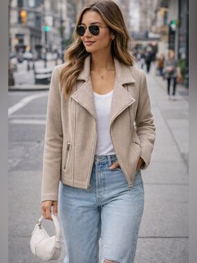 Alfani Taupe Textured Moto Jacket
NWT Lightweight